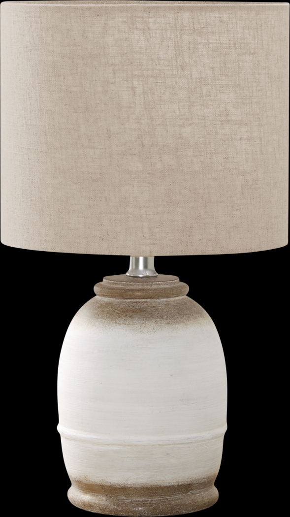 Woodwell Cream Lamp - Thumbnail - Image 1