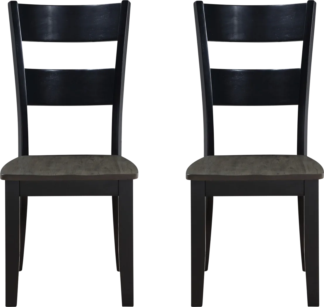 Woodybrook Black Side Chair, Set of 2 - Thumbnail - Image 2