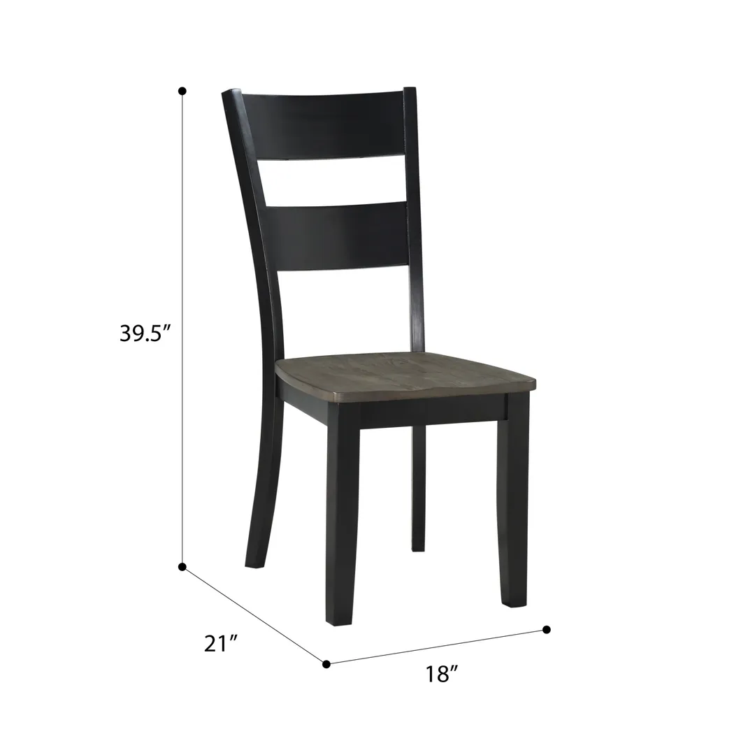 Woodybrook Black Side Chair, Set of 2 - Thumbnail - Image 6