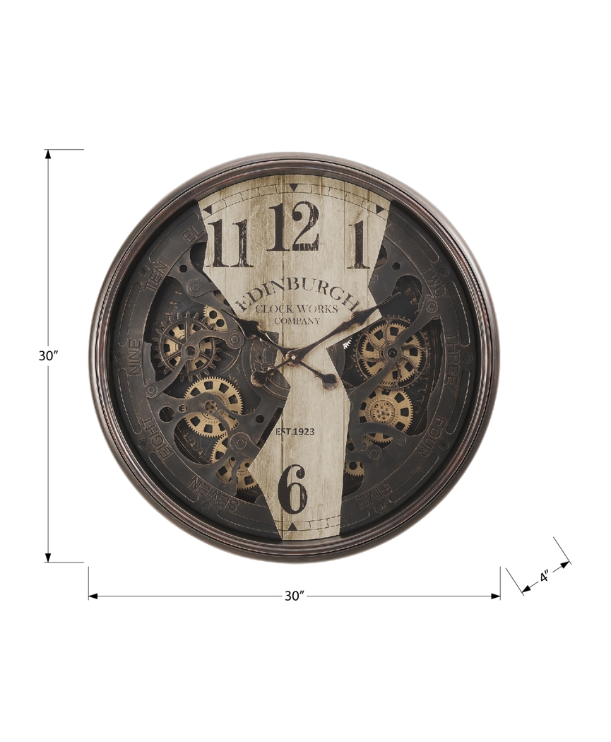 Woodycreek Brown Wall Clock - Thumbnail - Image 4