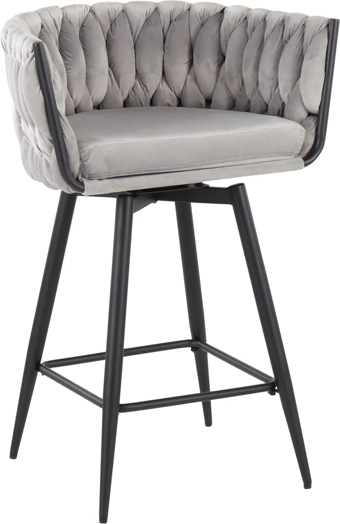 Wooldridge Silver Counter Height Stool, Set of 2 - Thumbnail - Image 2