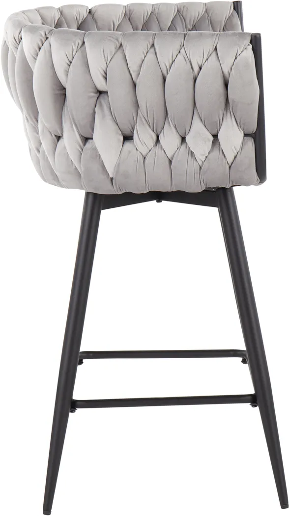 Wooldridge Silver Counter Height Stool, Set of 2 - Thumbnail - Image 3