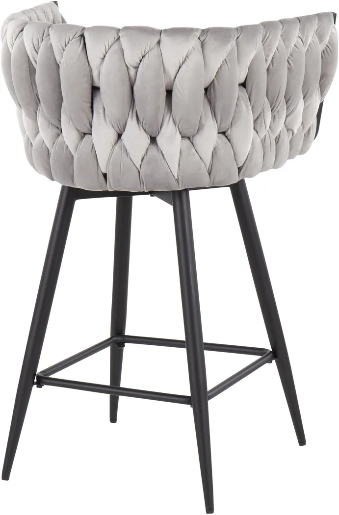 Wooldridge Silver Counter Height Stool, Set of 2 - Thumbnail - Image 4