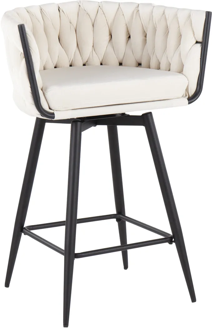 Wooldridge White Counter Height Stool, Set of 2 - Thumbnail - Image 2