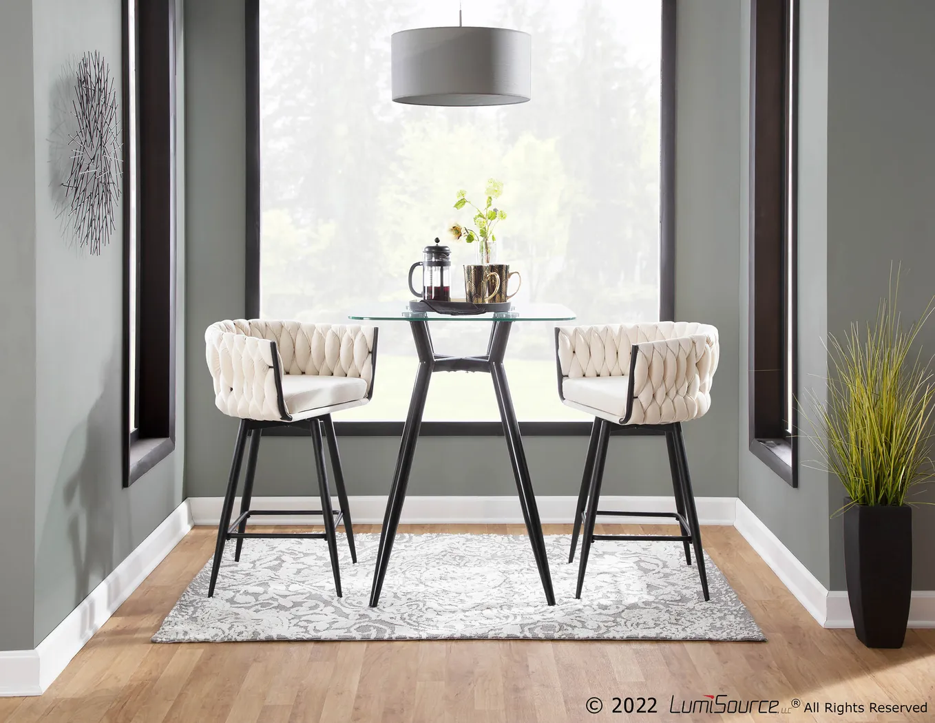 Wooldridge White Counter Height Stool, Set of 2 - Thumbnail - Image 8