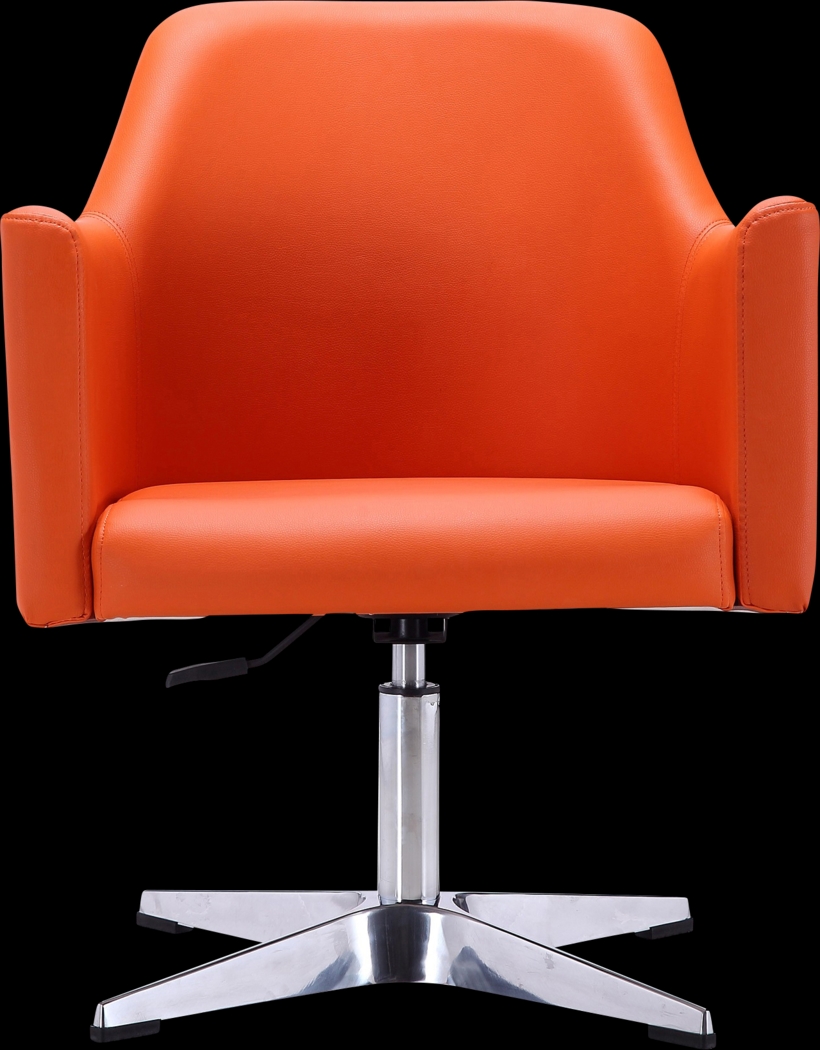 Woolfram Orange Swivel Accent Chair - Thumbnail - Image 2