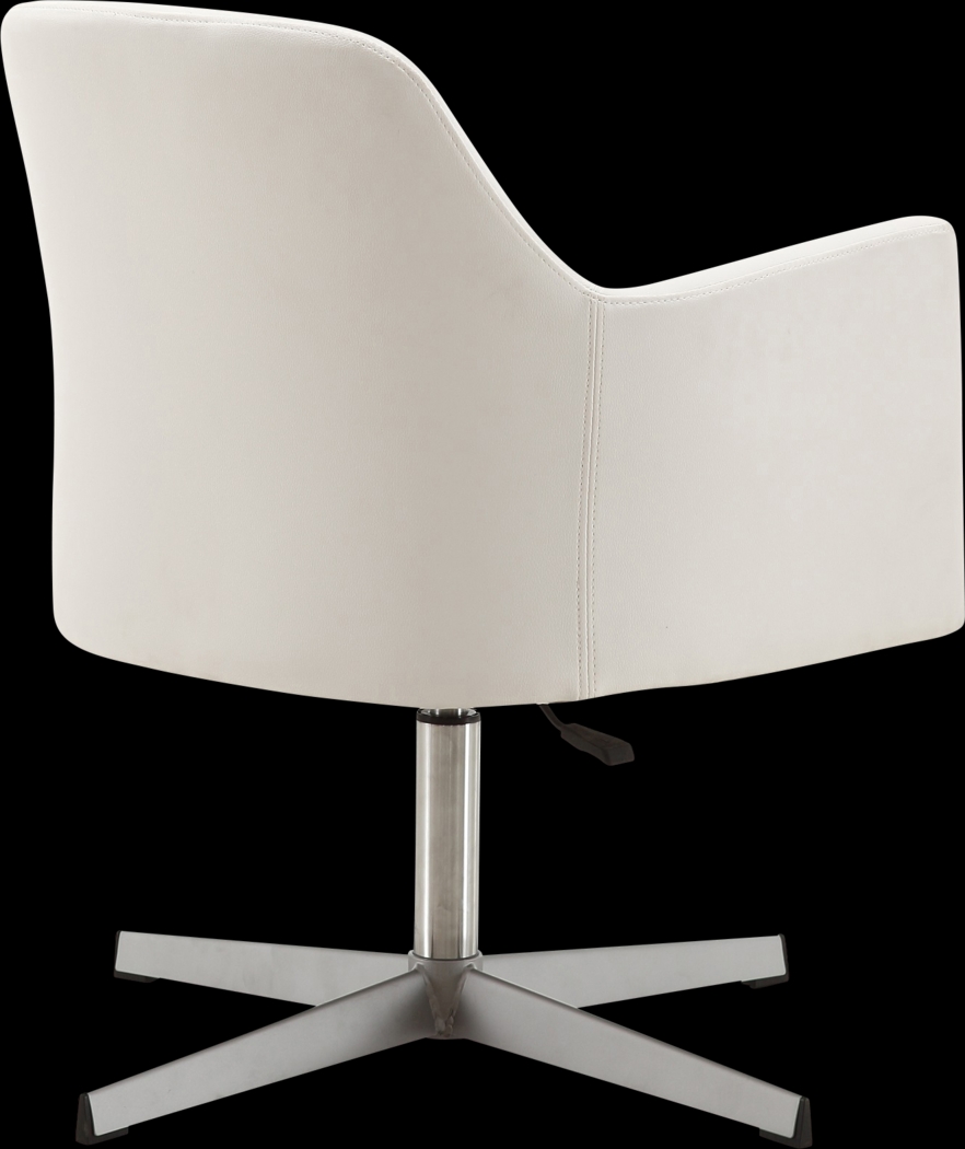 Woolfram White Swivel Accent Chair - Thumbnail - Image 4