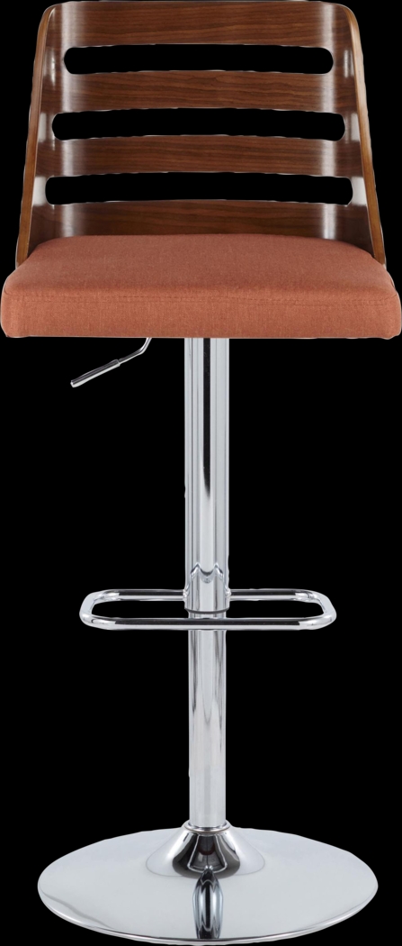 Woolwich II Orange Adjustable Swivel Barstool, Set of 2 - Thumbnail - Image 9