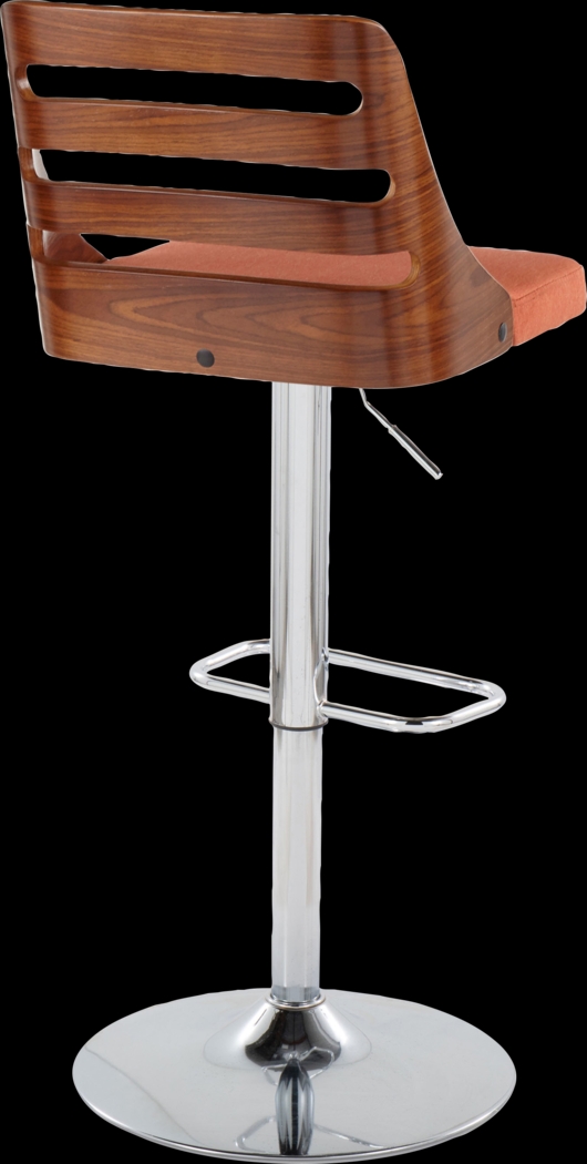 Woolwich II Orange Adjustable Swivel Barstool, Set of 2 - Thumbnail - Image 10