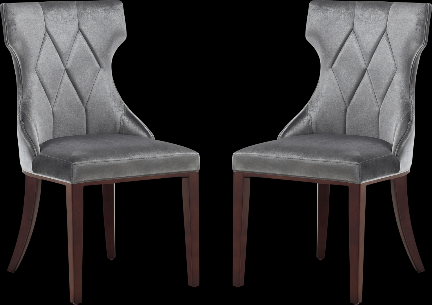 Worlddale Dark Gray Side Chair, Set of 2 - Thumbnail - Image 1