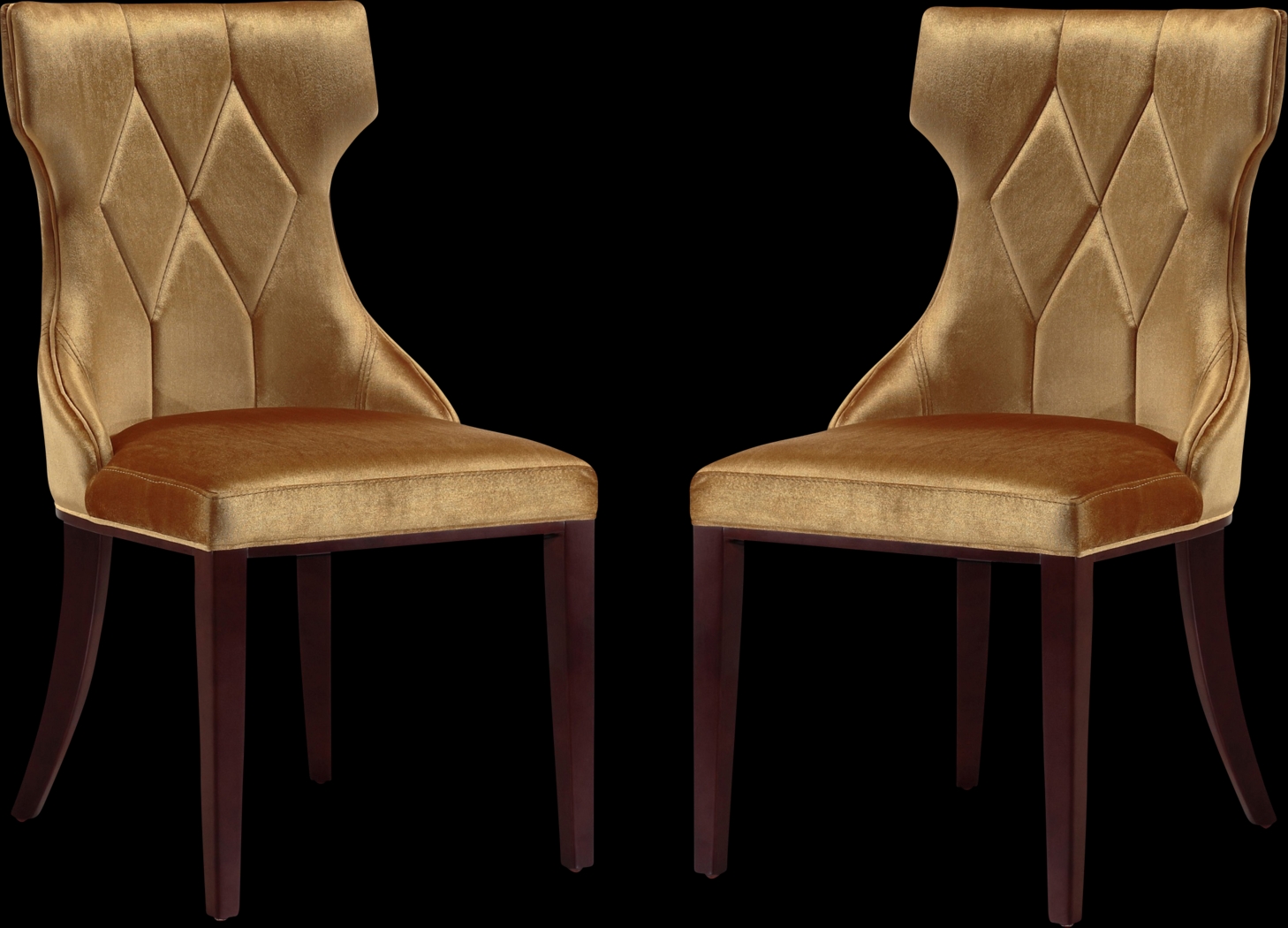 Worlddale Gold Side Chair, Set of 2 - Thumbnail - Image 1