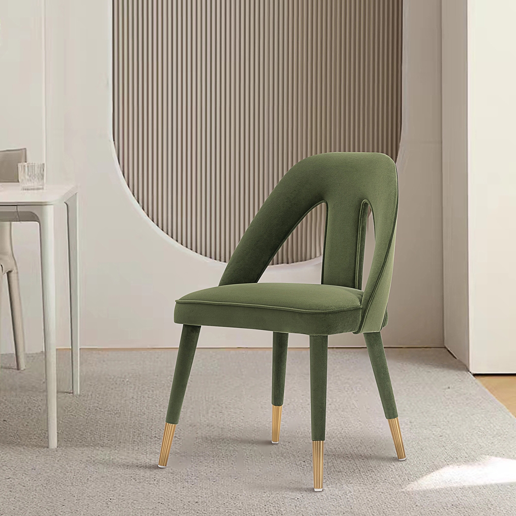 Woronoco Olive Green Side Chair - Thumbnail - Image 2