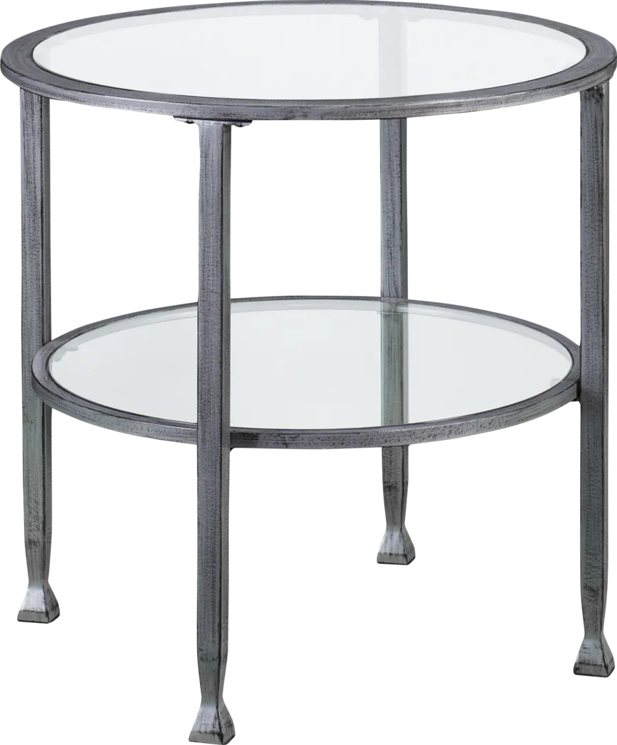 Worston Silver Round End Table - Thumbnail - Image 4