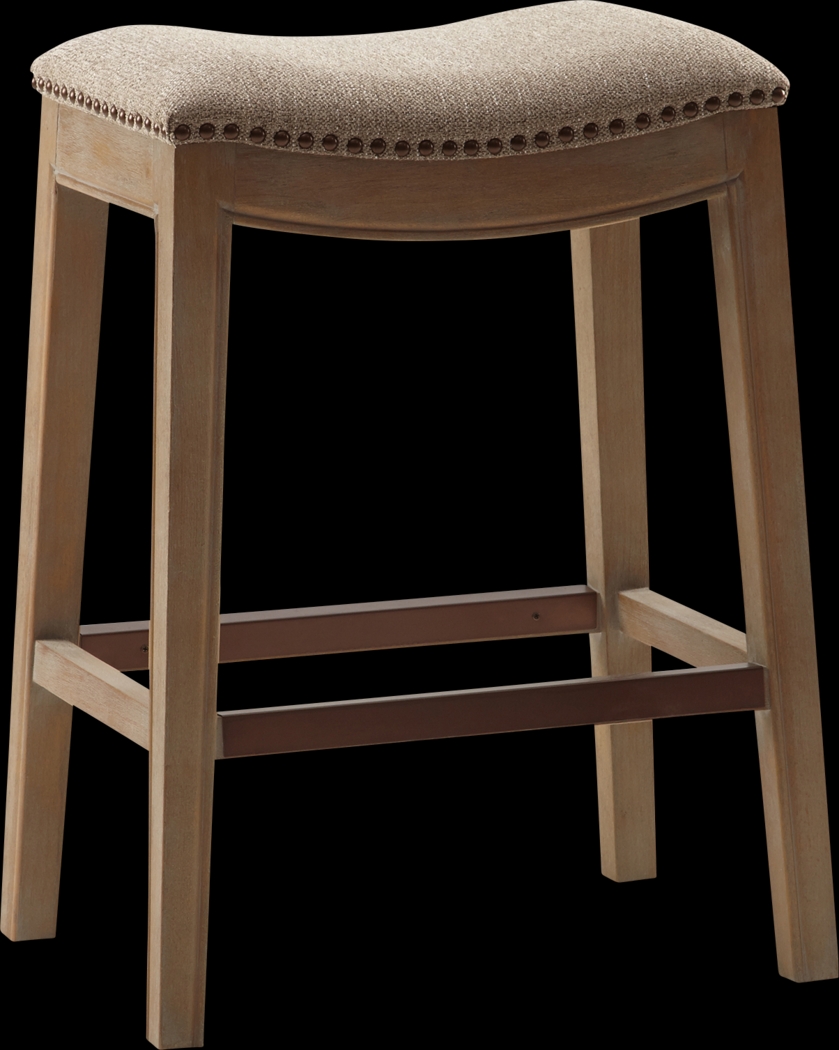 Wortan Beige Counter Height Stool - Thumbnail - Image 1