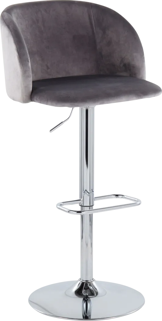 Worthford Gray Adjustable Swivel Barstool, Set of 2 - Thumbnail - Image 3