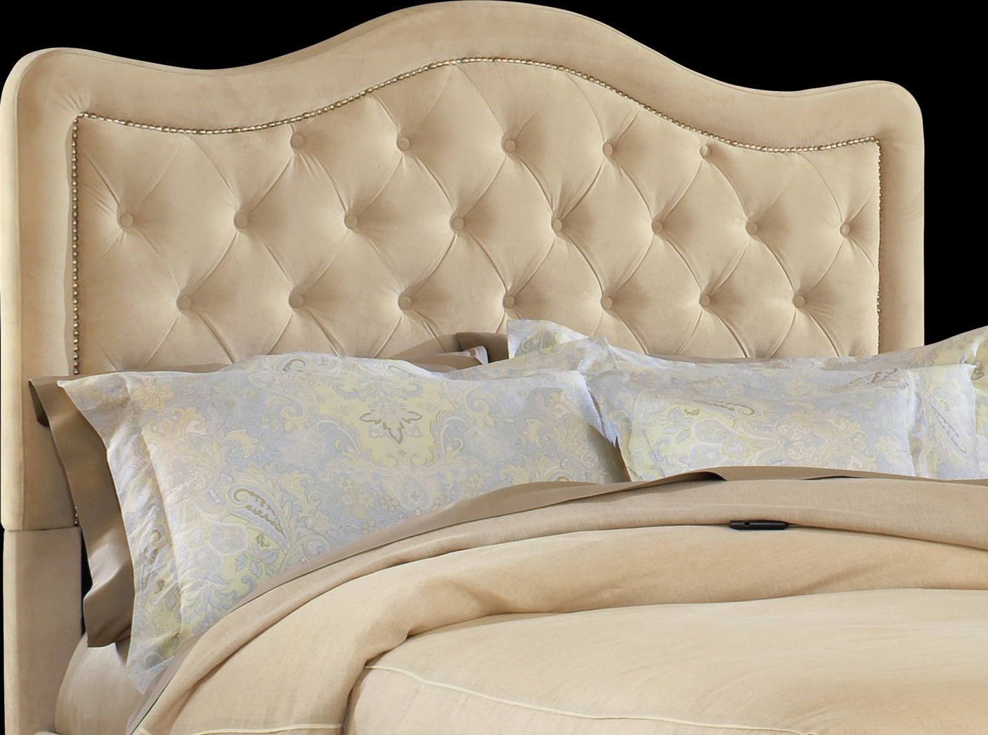 Worwick Beige Queen Upholstered Headboard - Thumbnail - Image 1