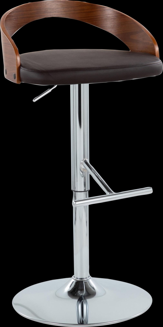 Wrayhall I Brown Adjustable Swivel Barstool, Set of 2 - Thumbnail - Image 5