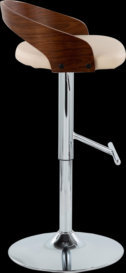 Wrayhall I Cream Adjustable Swivel Barstool, Set of 2 - Thumbnail - Image 4