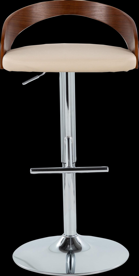 Wrayhall I Cream Adjustable Swivel Barstool, Set of 2 - Thumbnail - Image 6