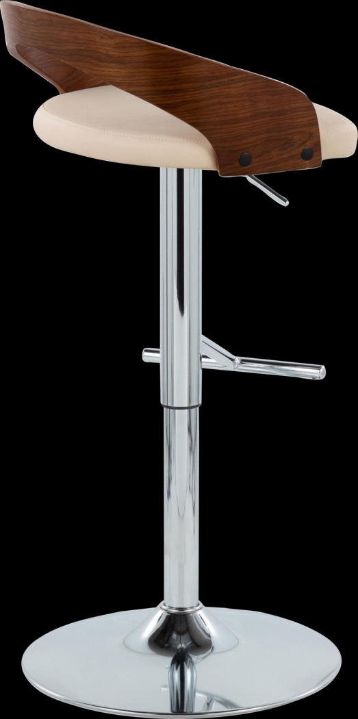 Wrayhall I Cream Adjustable Swivel Barstool, Set of 2 - Thumbnail - Image 7