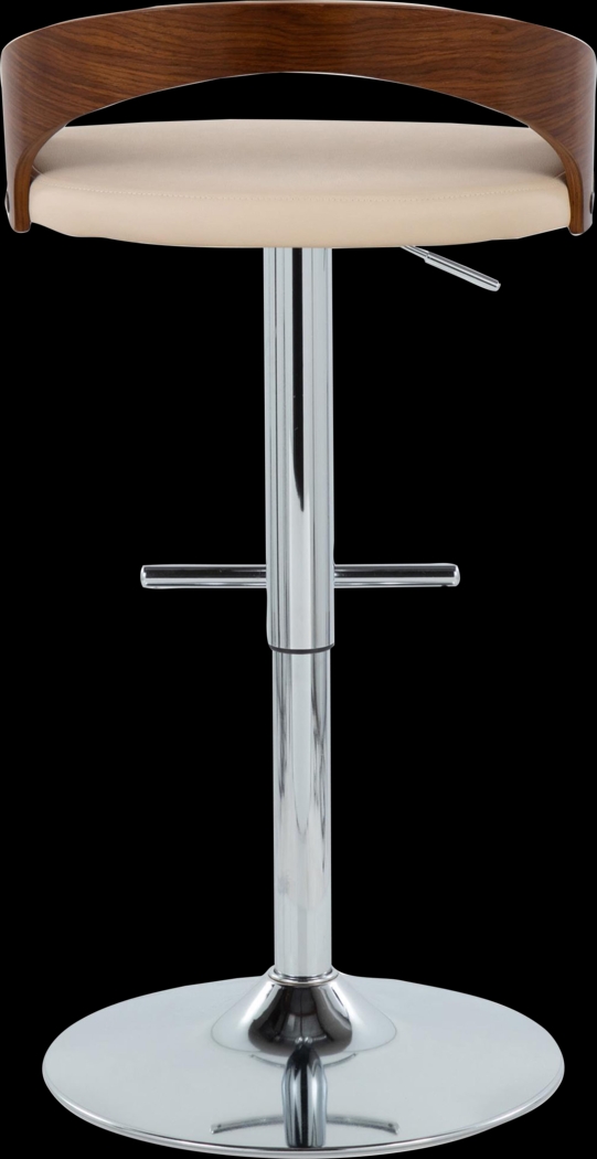 Wrayhall I Cream Adjustable Swivel Barstool, Set of 2 - Thumbnail - Image 8