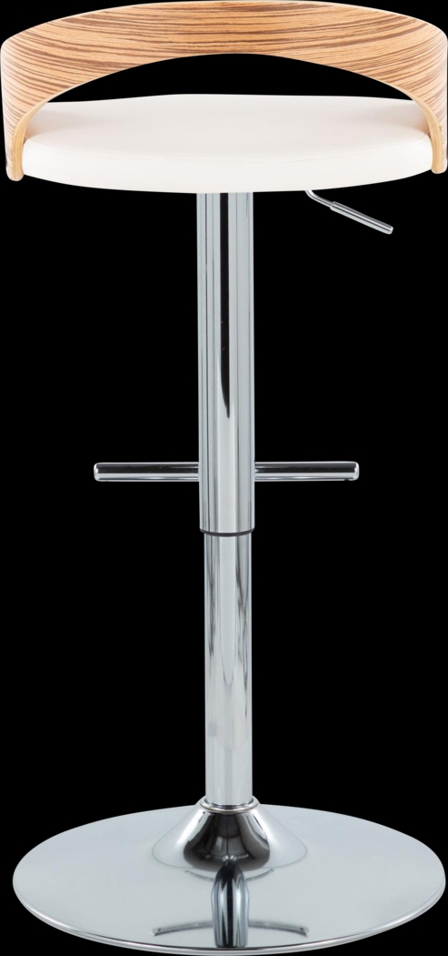 Wrayhall I White Adjustable Swivel Barstool, Set of 2 - Thumbnail - Image 6