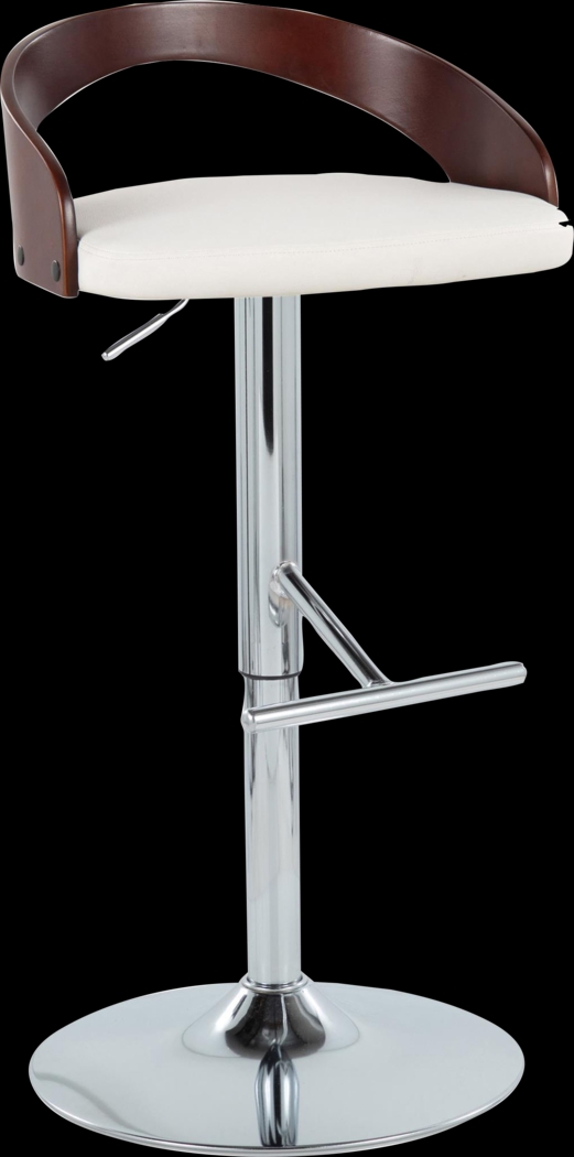 Wrayhall I White Adjustable Swivel Barstool, Set of 2 - Thumbnail - Image 5