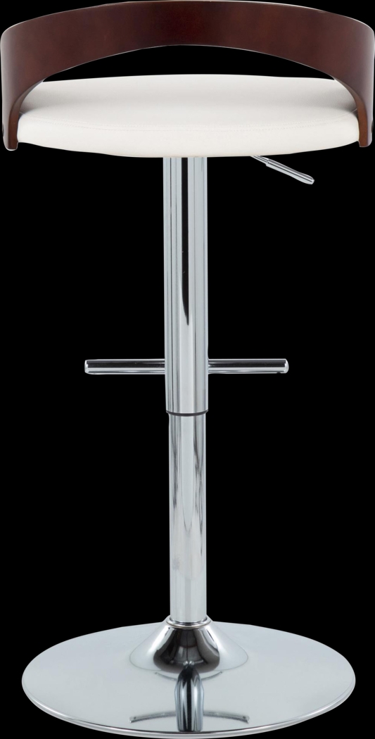 Wrayhall I White Adjustable Swivel Barstool, Set of 2 - Thumbnail - Image 8