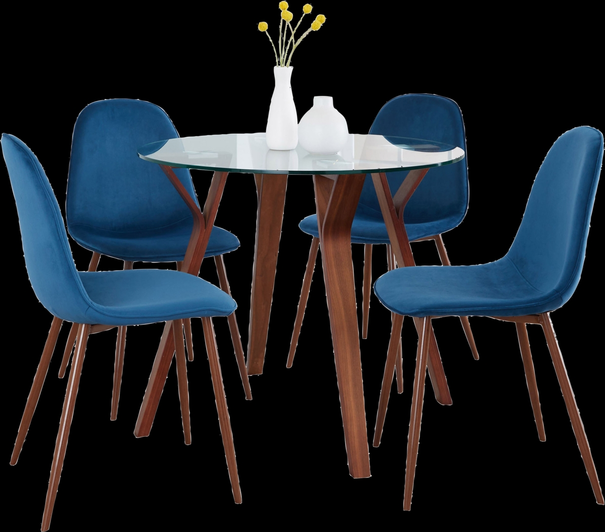 Wrenfrew I Blue 5 Pc Dining Set - Thumbnail - Image 3