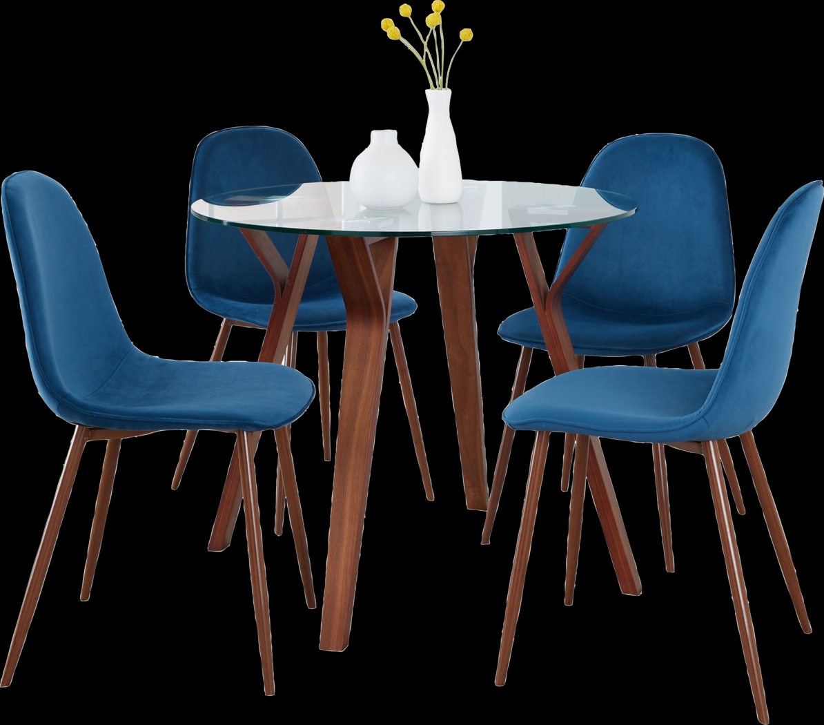 Wrenfrew I Blue 5 Pc Dining Set - Thumbnail - Image 1