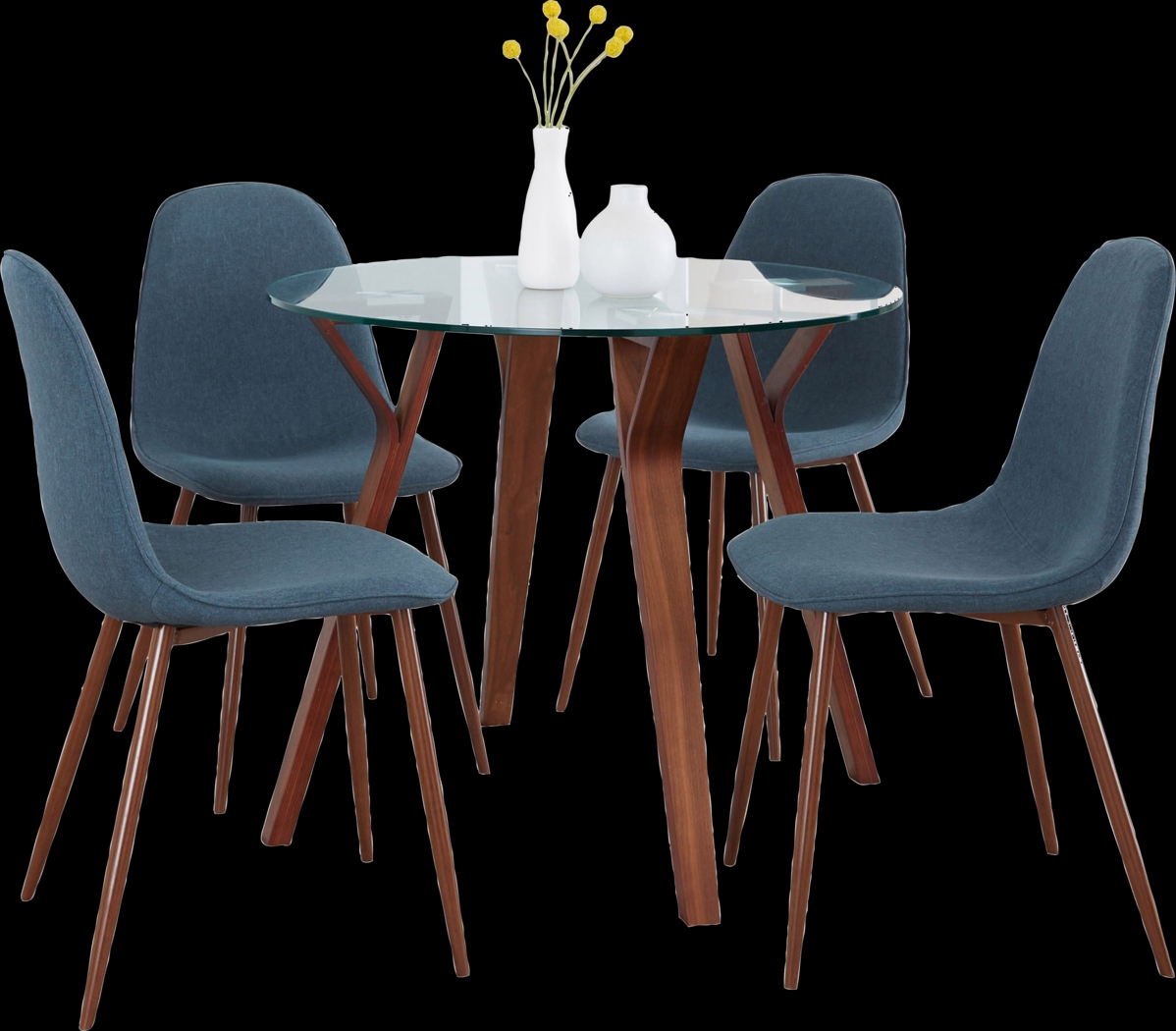 Wrenfrew I Dark Blue 5 Pc Dining Set - Thumbnail - Image 3