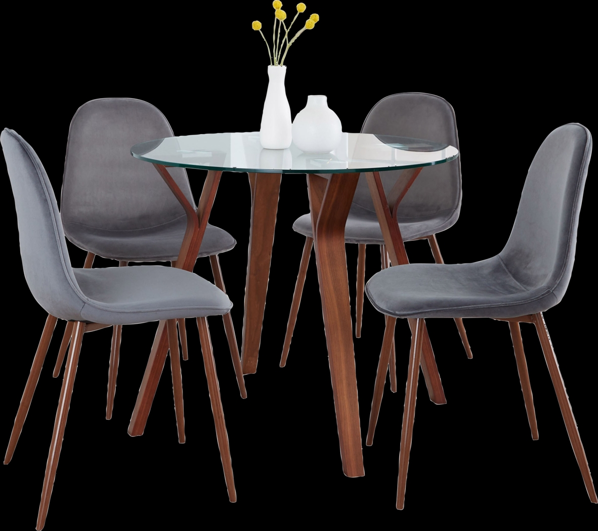 Wrenfrew I Gray 5 Pc Dining Set - Thumbnail - Image 3
