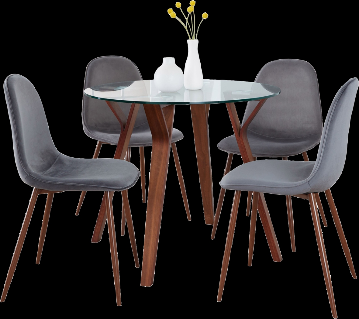 Wrenfrew I Gray 5 Pc Dining Set - Thumbnail - Image 1
