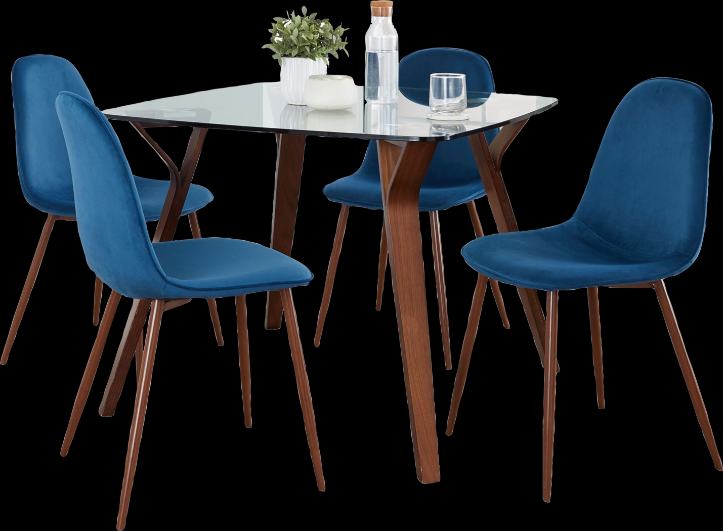 Wrenfrew II Blue 5 Pc Dining Set - Thumbnail - Image 3