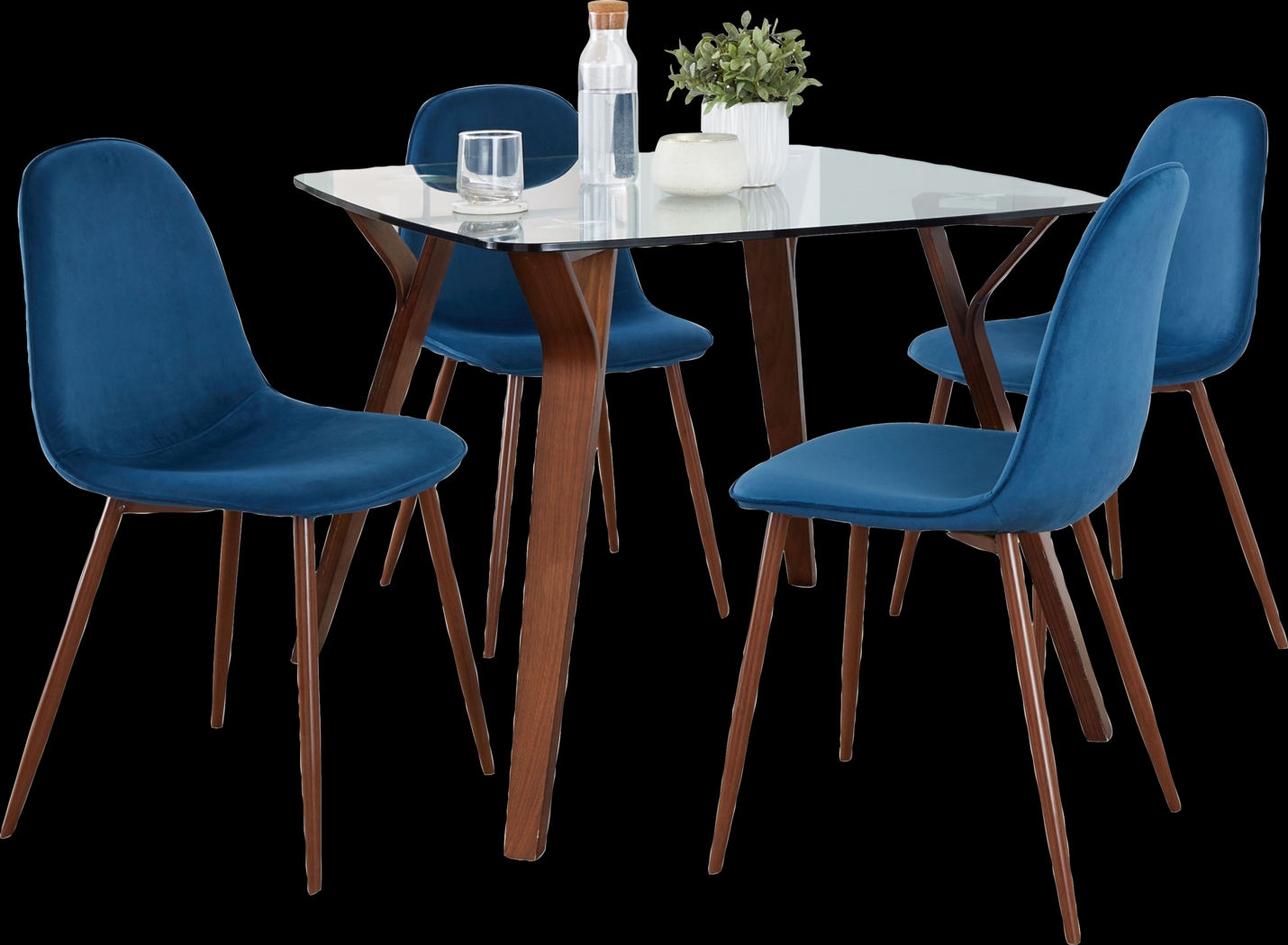 Wrenfrew II Blue 5 Pc Dining Set - Thumbnail - Image 1