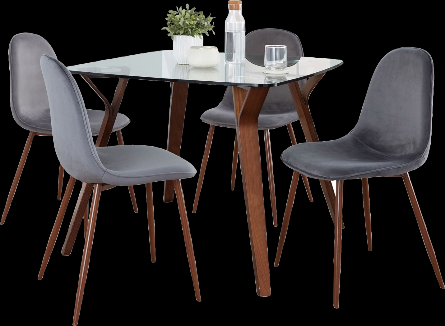 Wrenfrew II Gray 5 Pc Dining Set - Thumbnail - Image 3