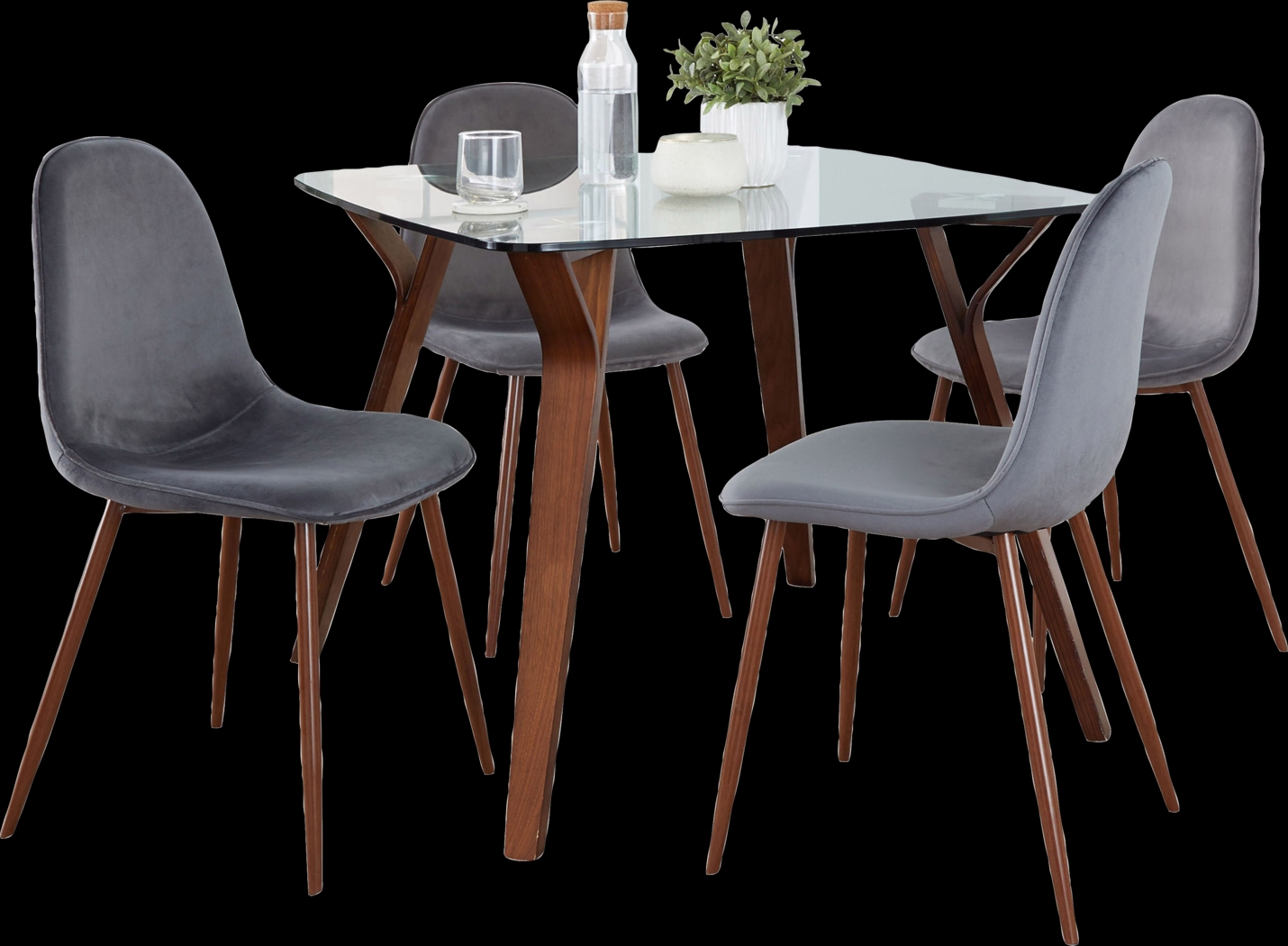 Wrenfrew II Gray 5 Pc Dining Set - Thumbnail - Image 1