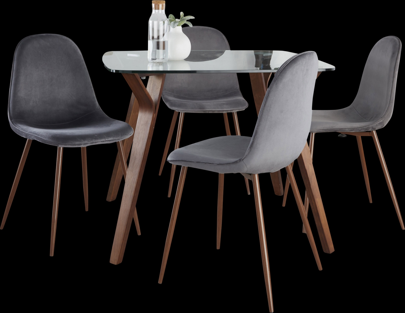 Wrenfrew II Gray 5 Pc Dining Set - Thumbnail - Image 3