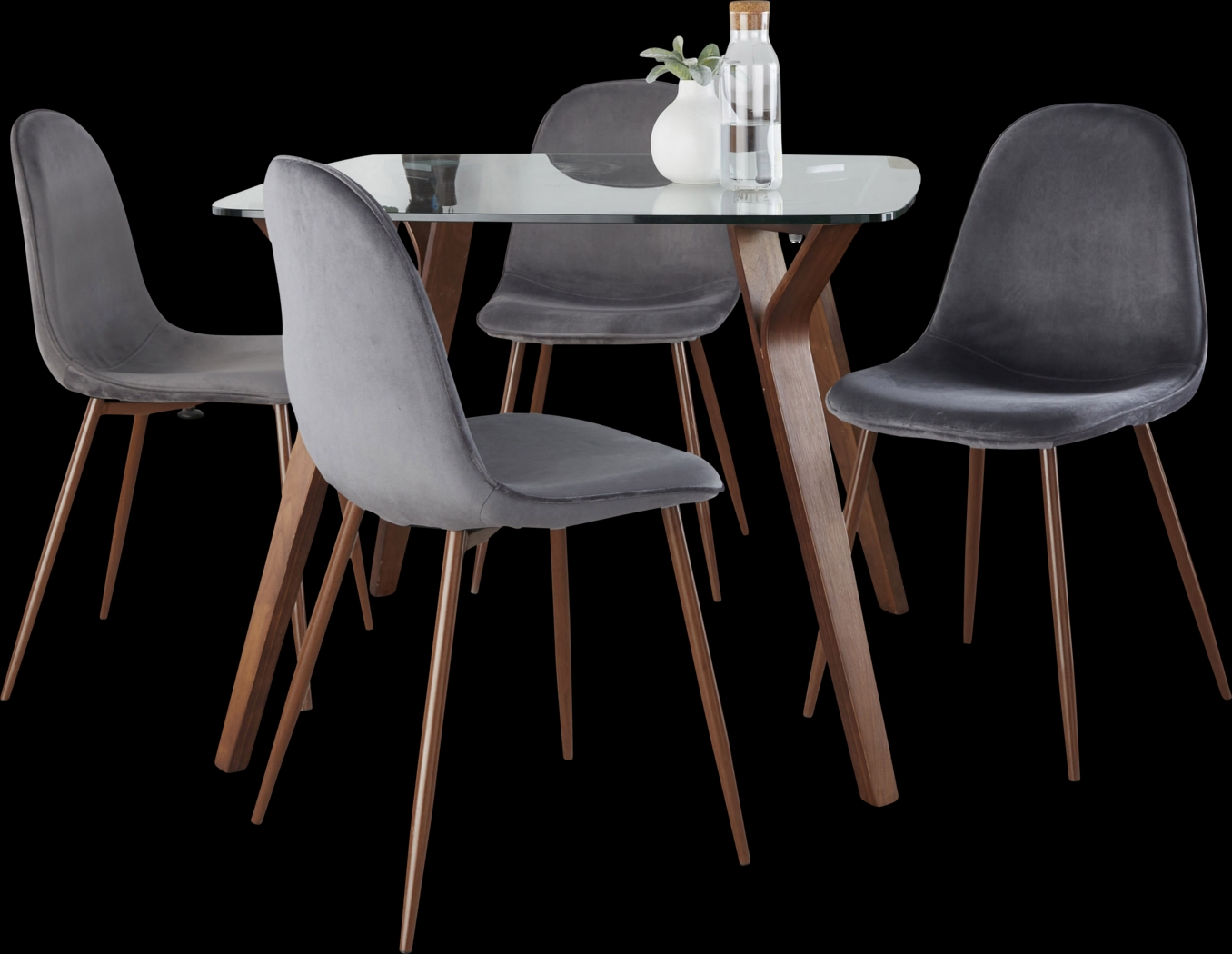 Wrenfrew II Gray 5 Pc Dining Set - Thumbnail - Image 1