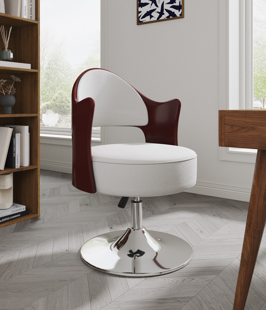 Wrightswood White Swivel Accent Chair - Thumbnail - Image 4
