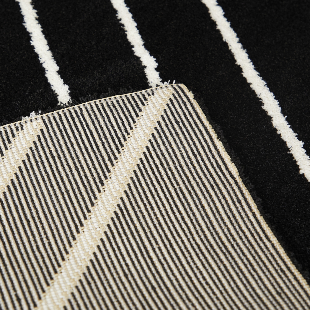 Wrilas Black/White 7'10 x 10' Rug - Thumbnail - Image 4