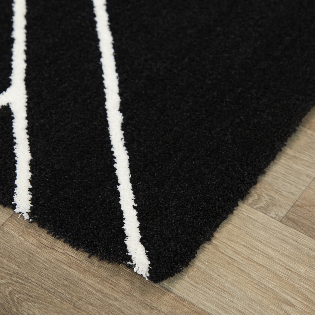 Wrilas Black/White 7'10 x 10' Rug - Thumbnail - Image 5