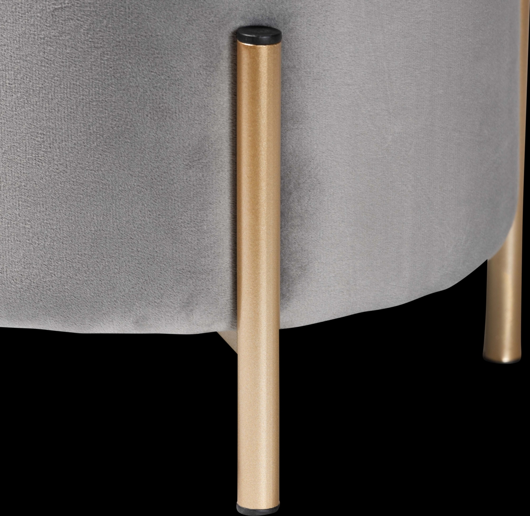 Wuerpel Gray Ottoman - Thumbnail - Image 3