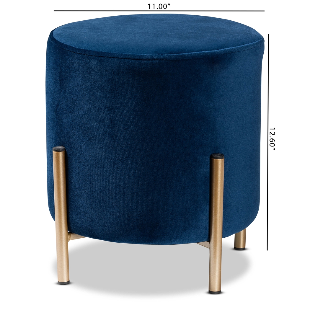 Wuerpel Navy Ottoman - Thumbnail - Image 6