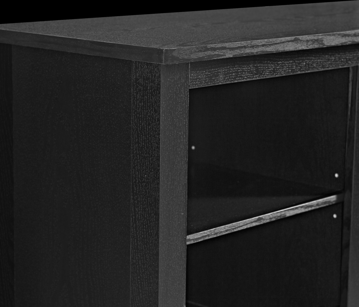 Wyatt Black 58 in. Console with Electric Fireplace - Thumbnail - Image 5