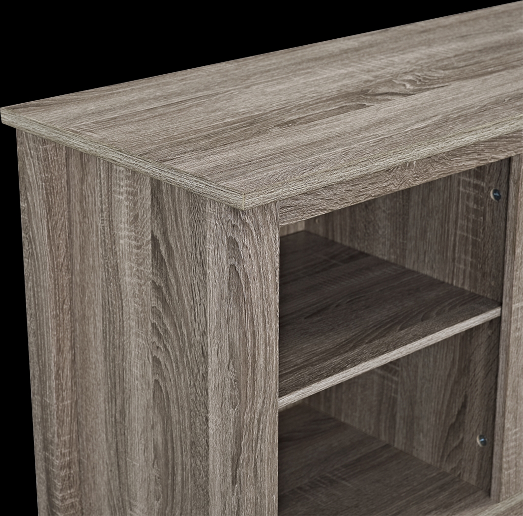 Wyatt Driftwood 58 in. Console with Electric Fireplace - Thumbnail - Image 3