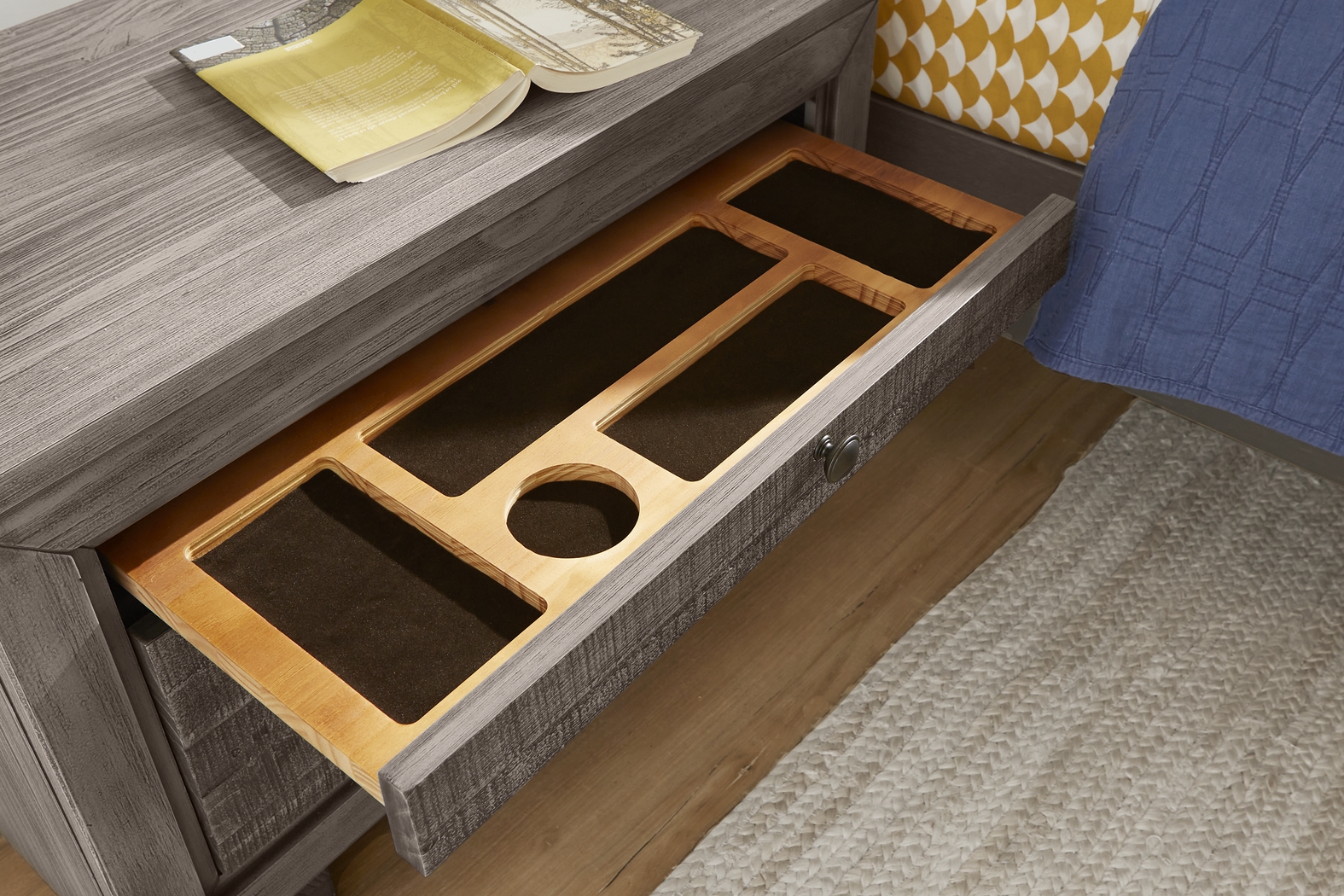 Wyatt Place Gray Nightstand - Thumbnail - Image 2