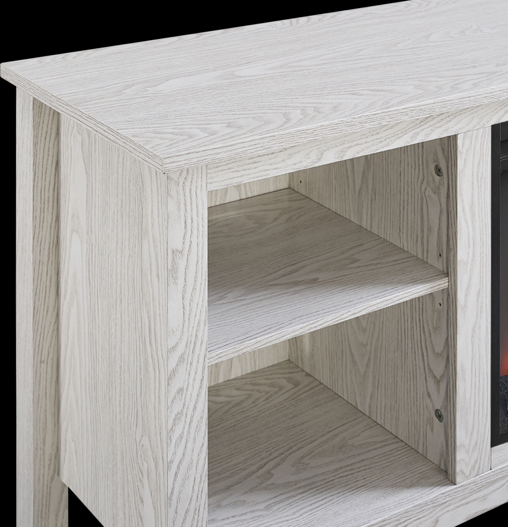 Wyatt White 58 in. Console with Electric Fireplace - Thumbnail - Image 4