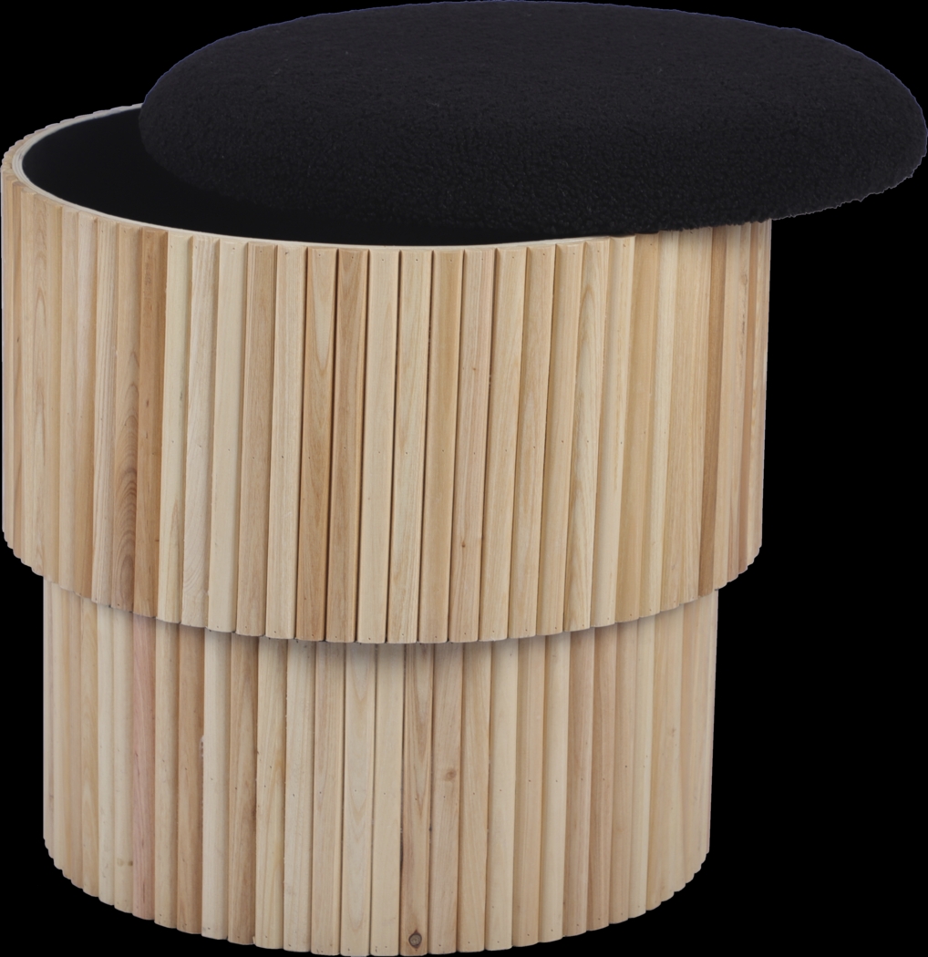 Wyckoff I Black Storage Ottoman - Thumbnail - Image 3