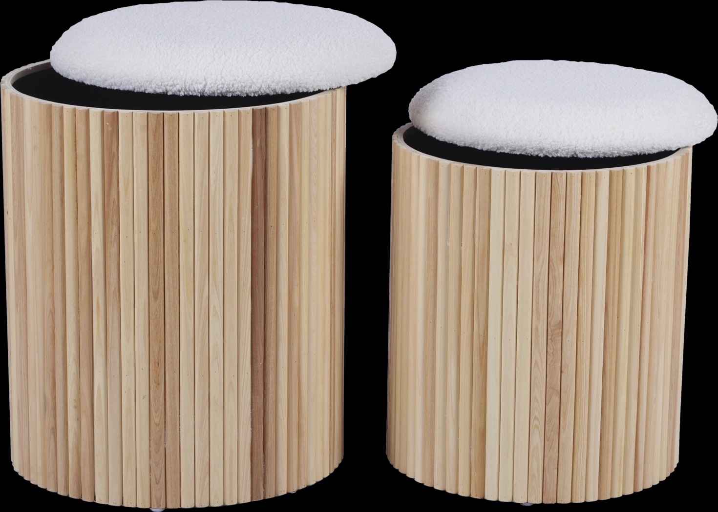 Wyckoff II White Nesting Storage Ottoman, Set of 2 - Thumbnail - Image 3